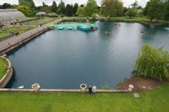 Kew Garden happily overdosing on Pond Blue lake dye