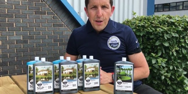 Watch James Watson of Dyofix and learn how to dye your pond black or blue