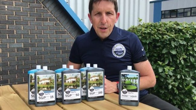 Watch James Watson of Dyofix and learn how to dye your pond black or blue