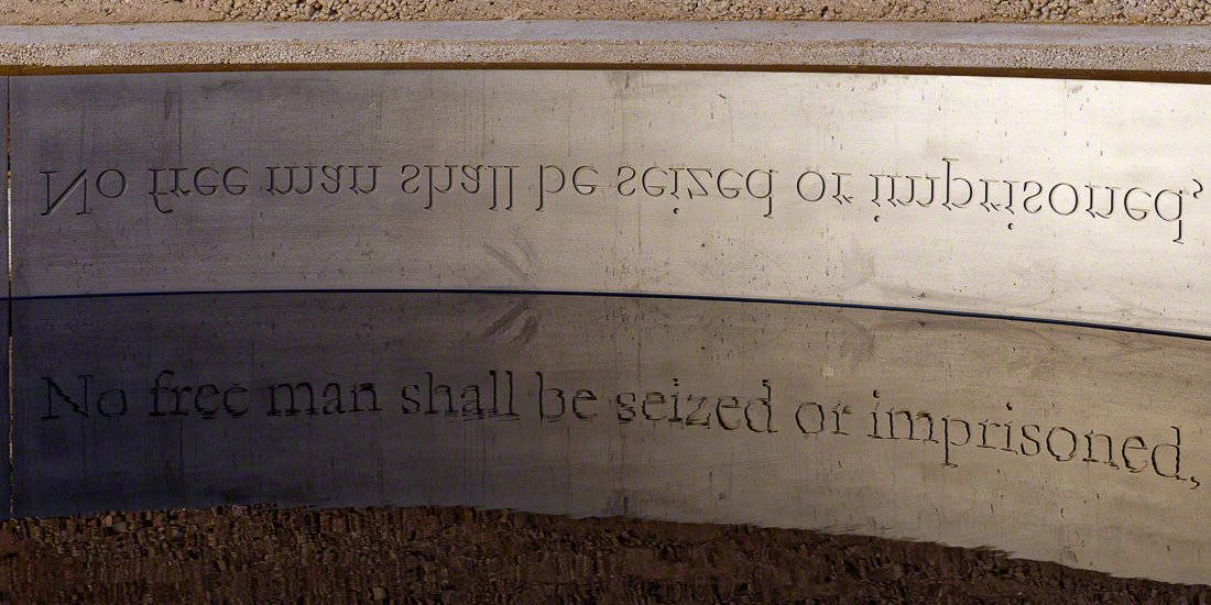 Clause 39 of the Magna Carta reflected in Dyofox Pond Black treated water