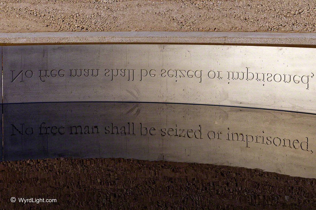 Clause 39 of the Magna Carta reflected in Dyofox Pond Black treated water Clause 39 of the Magna Carta reflected in Dyofox Pond Black treated water