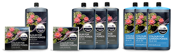 Dyofix small garden ponds product range of garden dyes
