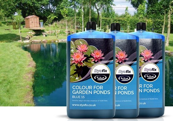 Small Garden Pond Dye: Blue Liquid Dye